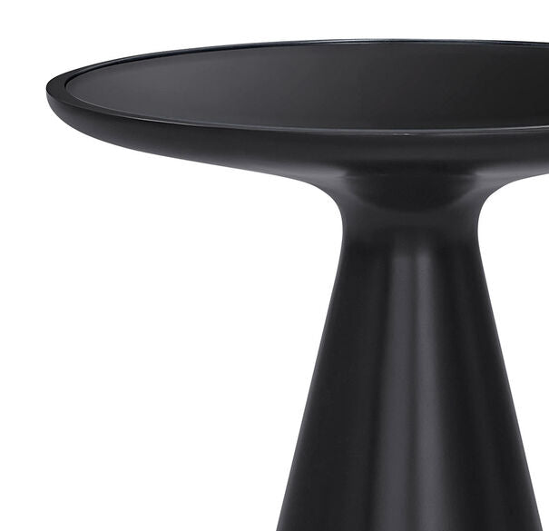 This close up of our Addie Side table, finished in our matte black, is included to showcase the clean lines of The Addie.