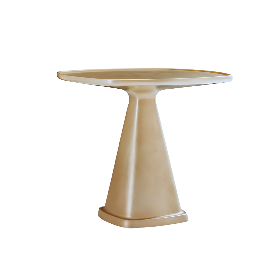 This is a silo image of the Oscar Side table by Modern Elements furniture in a champagne leaf finish.