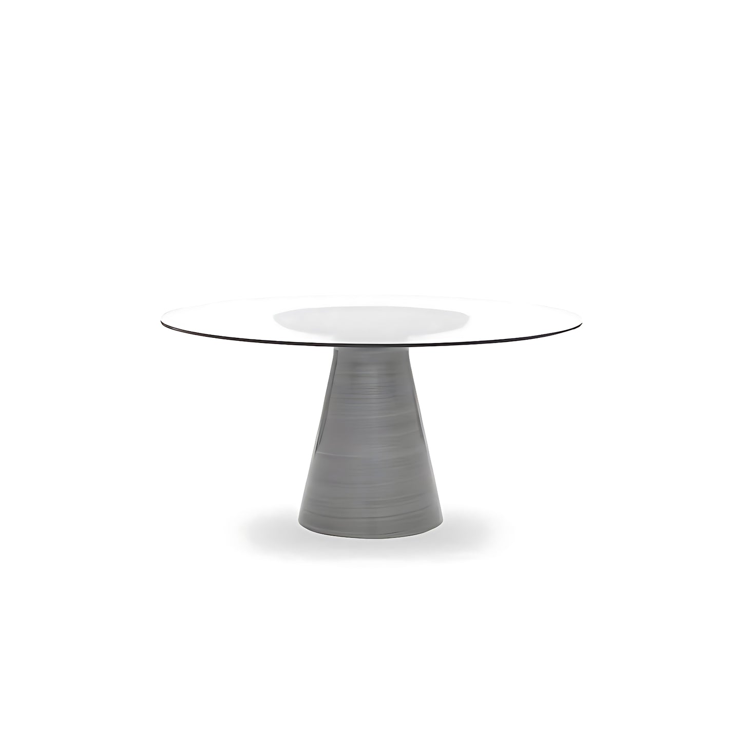 This is a silo shot of The Addie in a pumice/grey finish, perfect for accenting a dining space with more neutral tones.