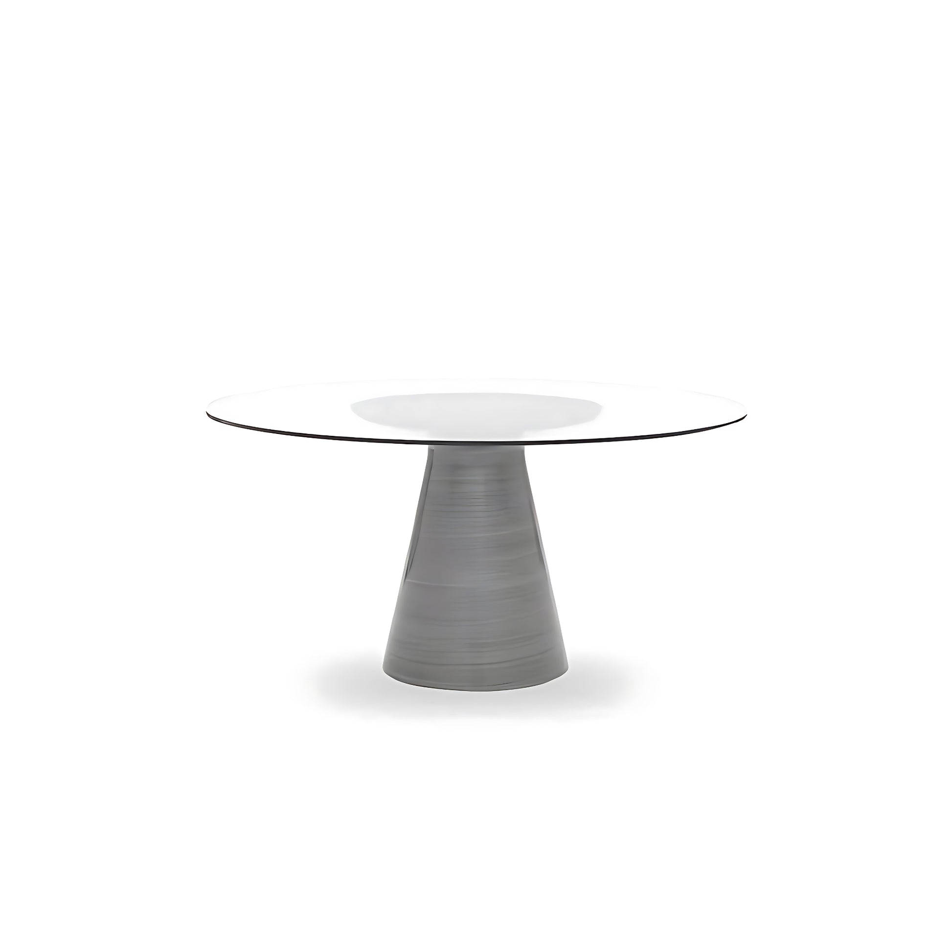 This is a silo shot of The Addie in a pumice/grey finish, perfect for accenting a dining space with more neutral tones.
